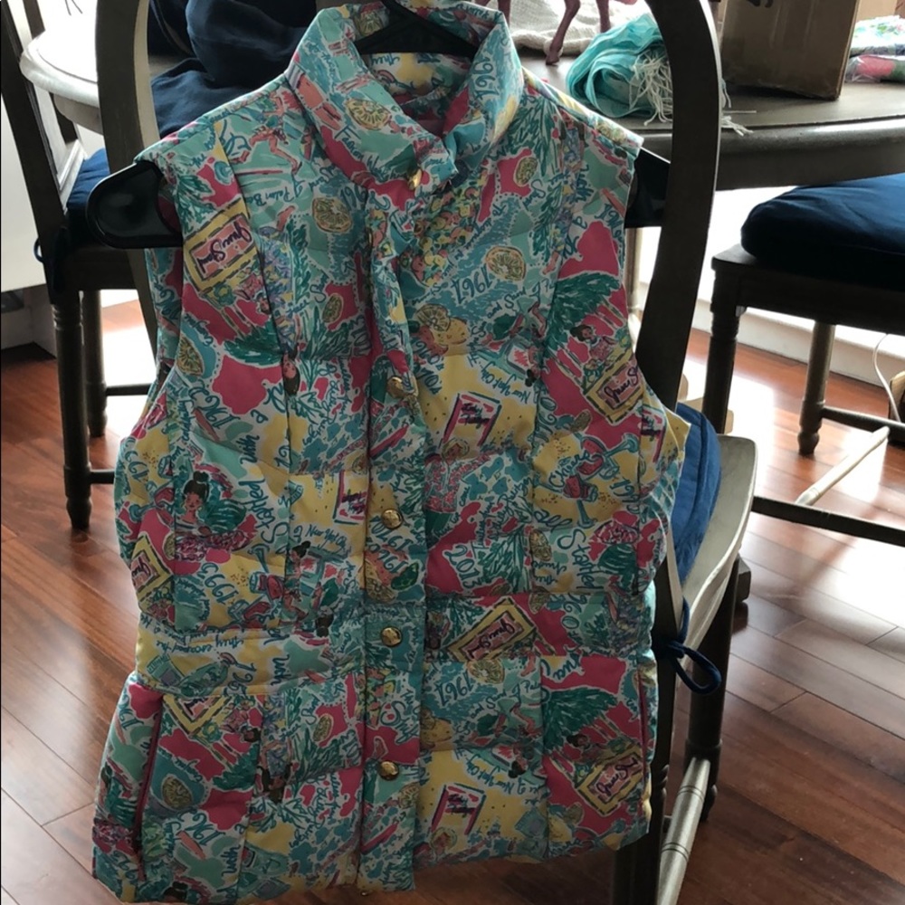NWT Lilly Pulitzer vest “in the beginning” size XS